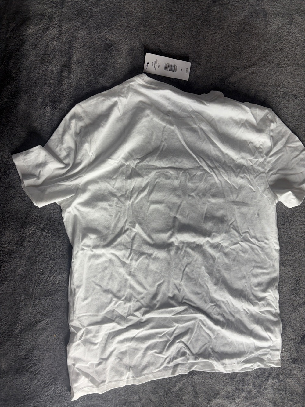Tommy Hilfiger White Short Sleeve Logo Crewneck T-Shirt with Navy & Red Accent - Picture 2 of 2